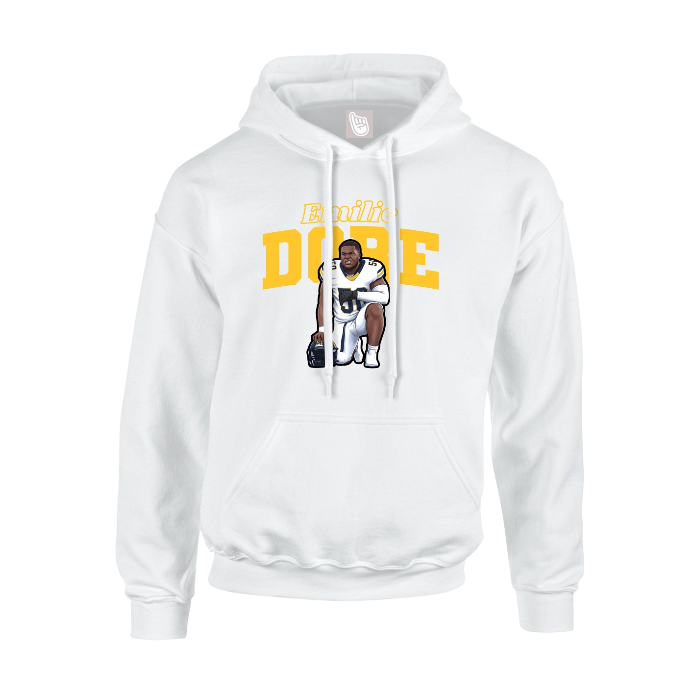 Hoodie — Name Arch in White