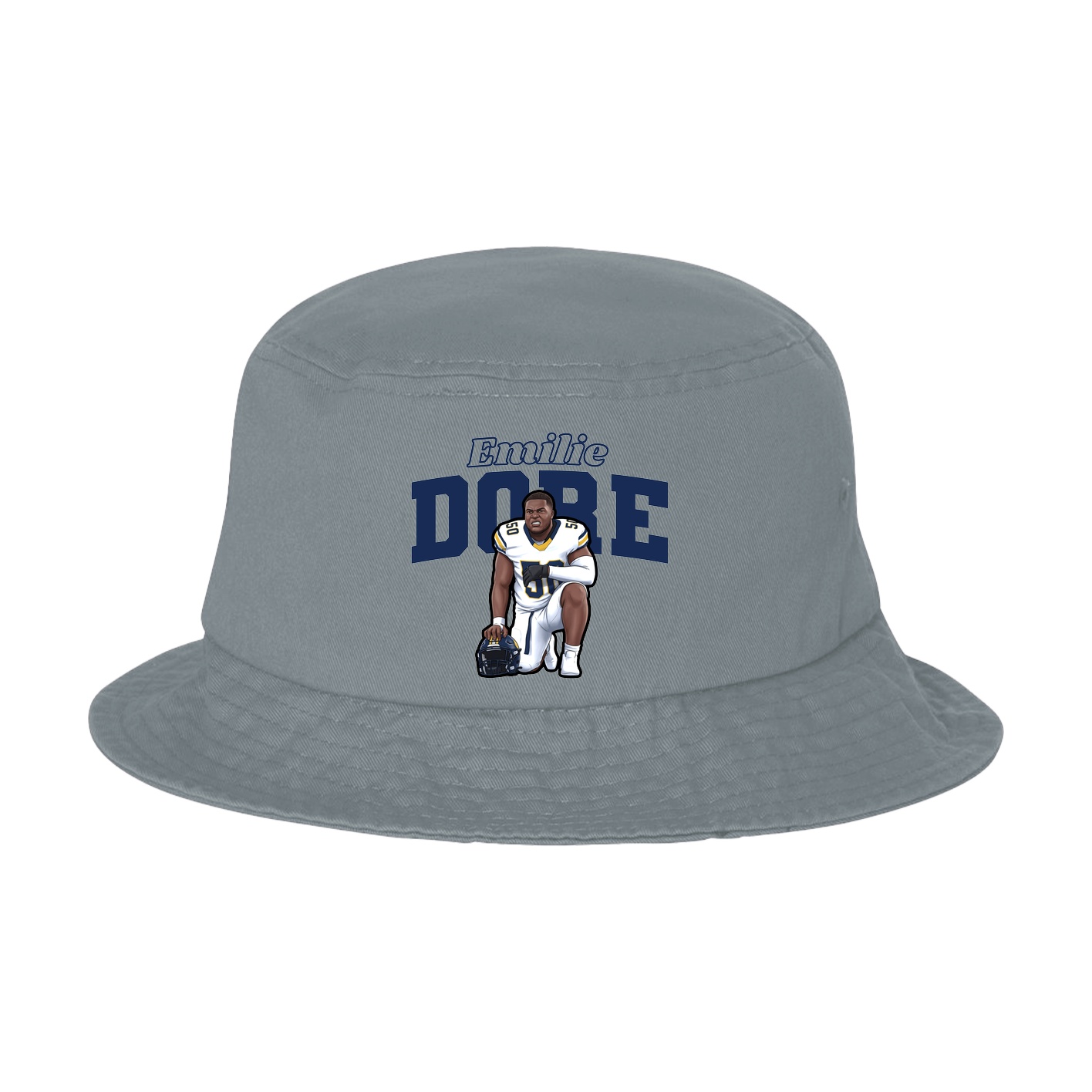 Bucket Cap — Name Arch in Grey