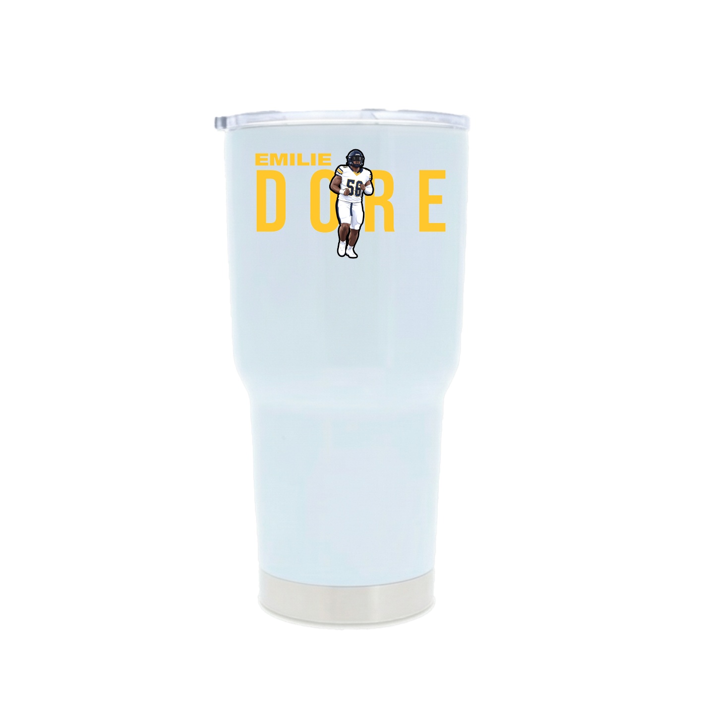30oz Stainless Steel Tumbler — Player Name in White