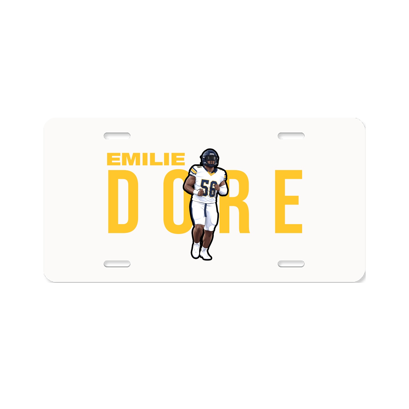 License Plate — Player Name in Classic