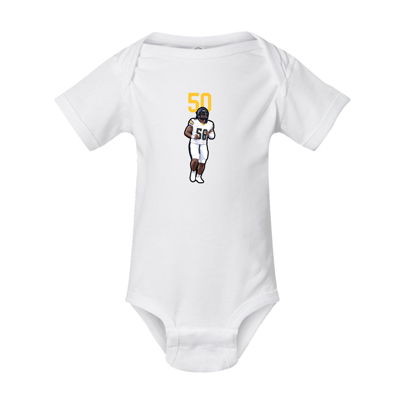 Baby Onesie — Number Top in White