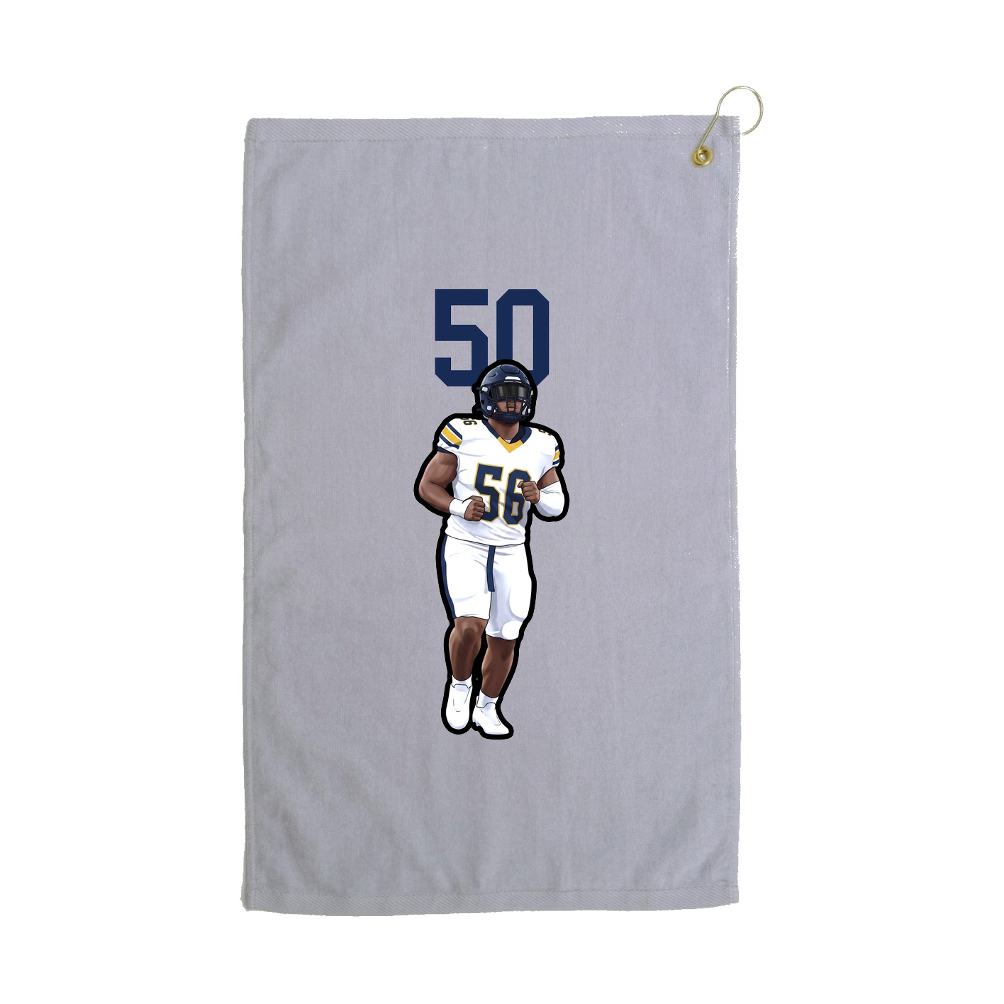 Golf Towel — Number Top in Grey