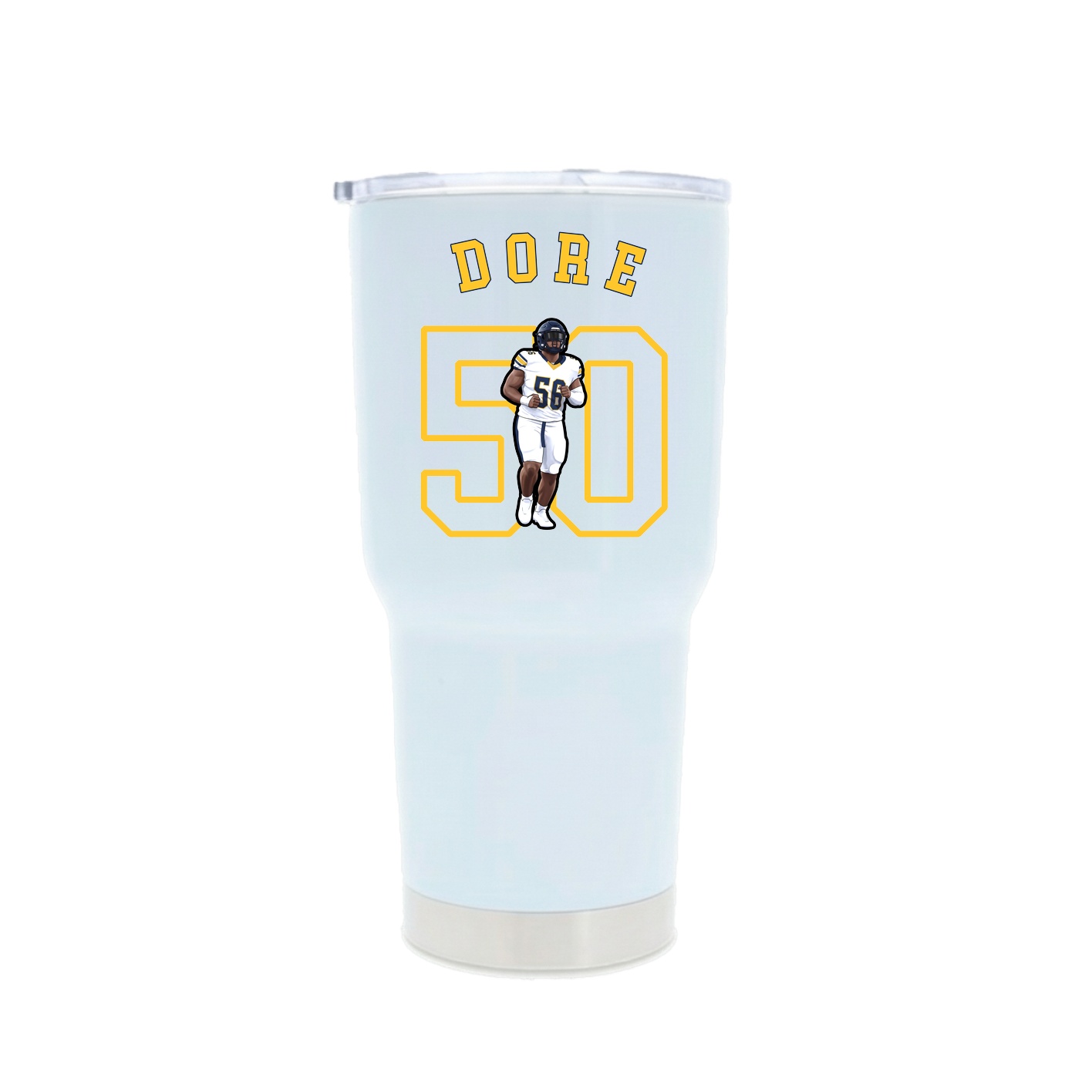 30oz Stainless Steel Tumbler — Shirsey Arch in White