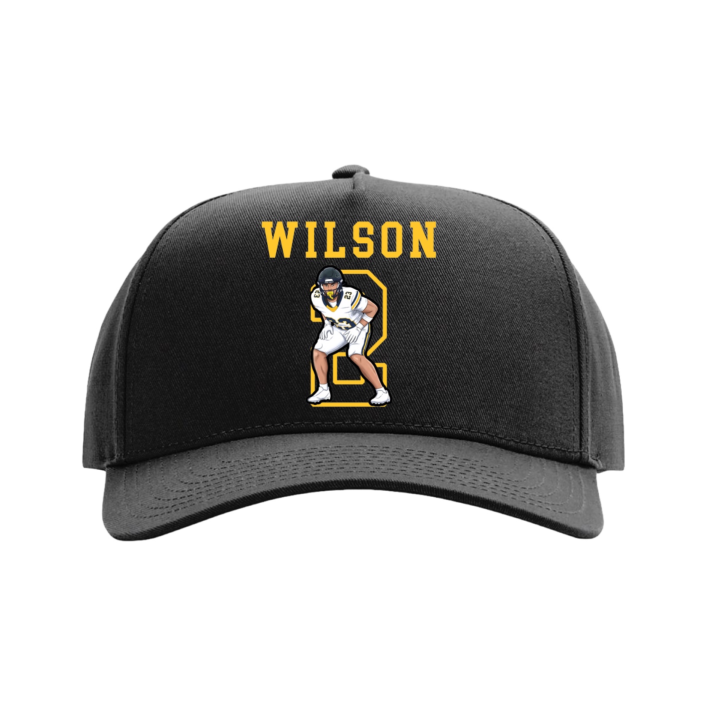 Full Fabric Five-Panel Champ Cap — Shirsey in Black