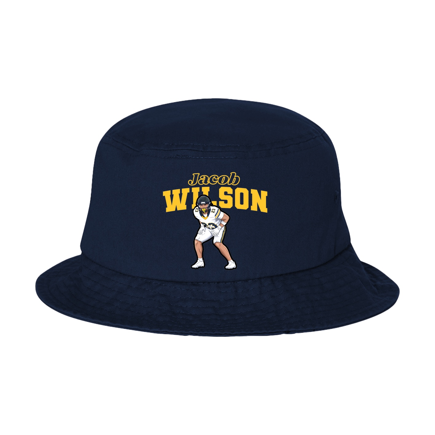 Bucket Cap — Name Arch in Navy