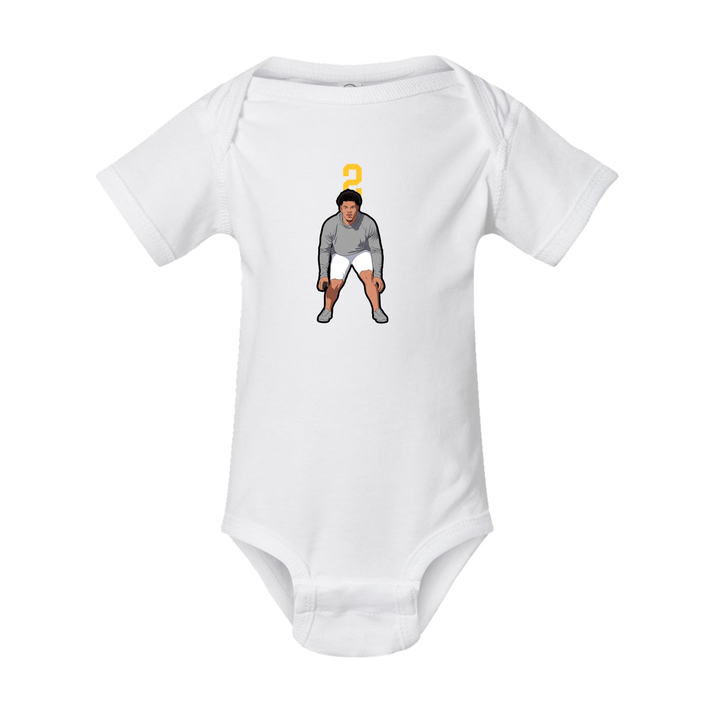 Baby Onesie — Number Top in White