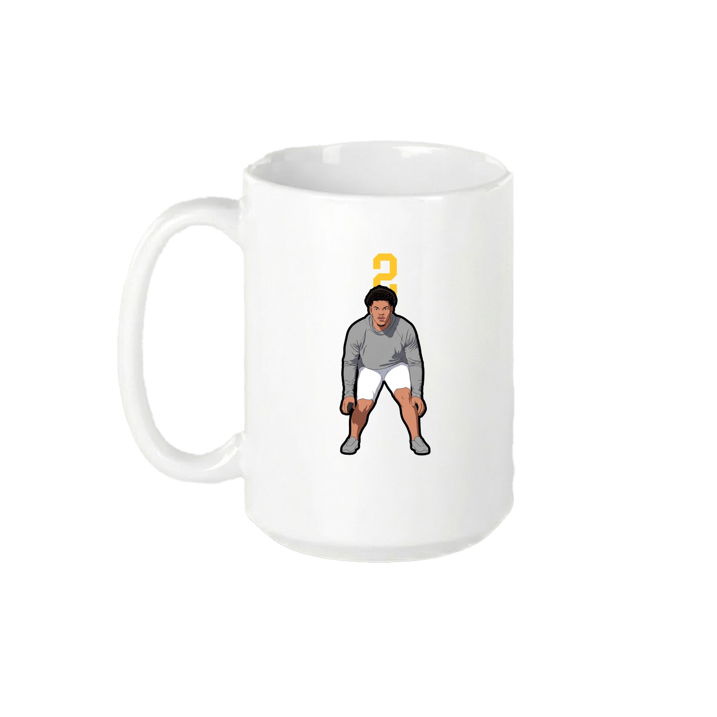 15oz Coffee Mug — Number Top in White