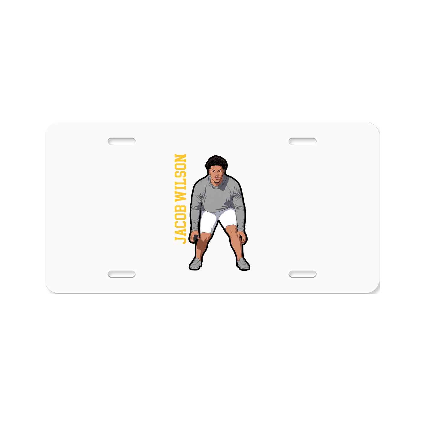 License Plate — Name Vertical in Classic
