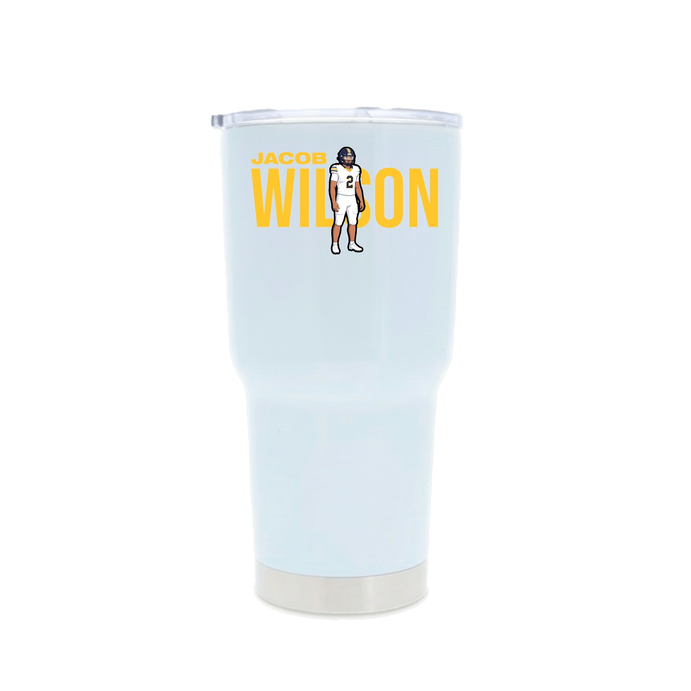 30oz Stainless Steel Tumbler — Player Name in White