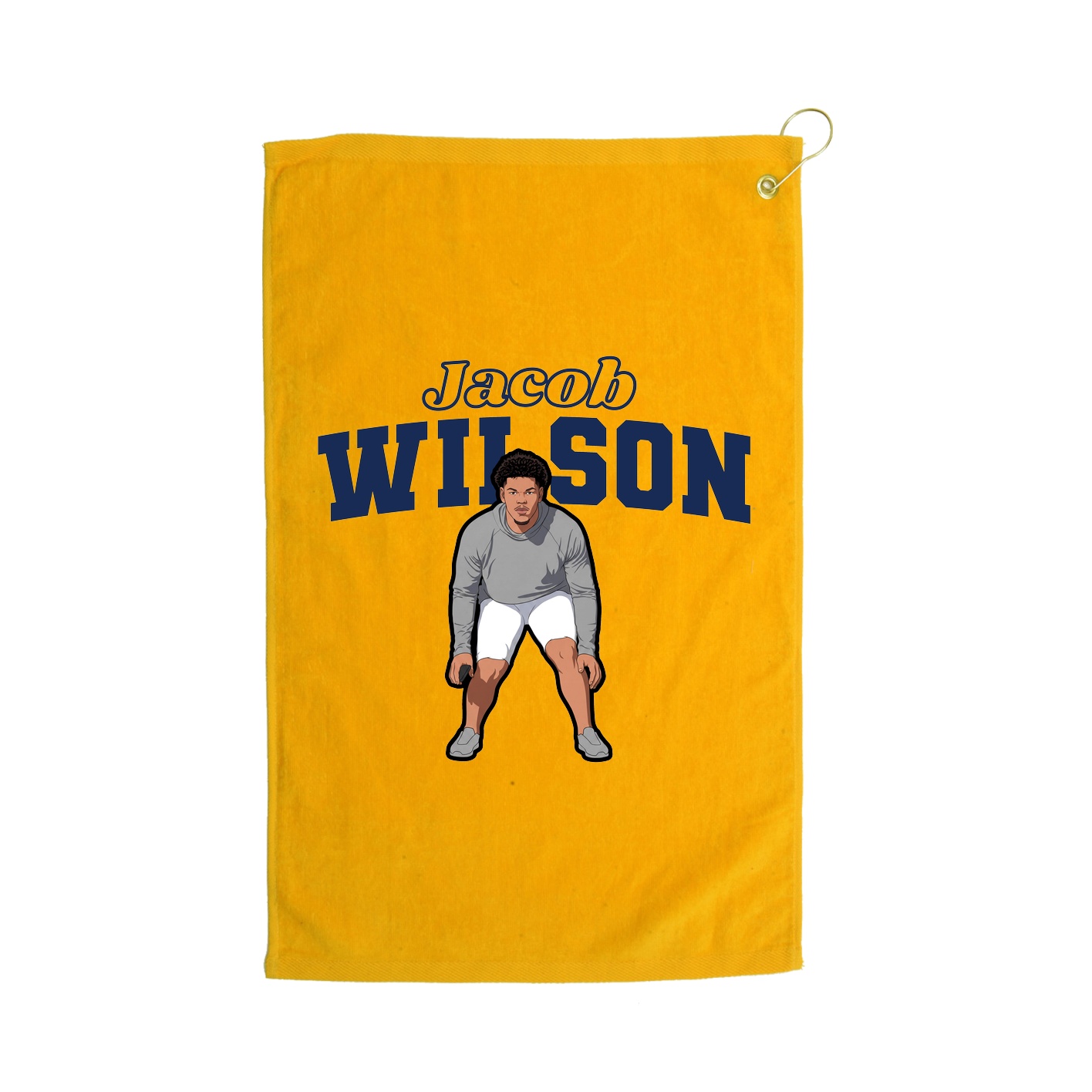 Golf Towel — Name Arch in Gold