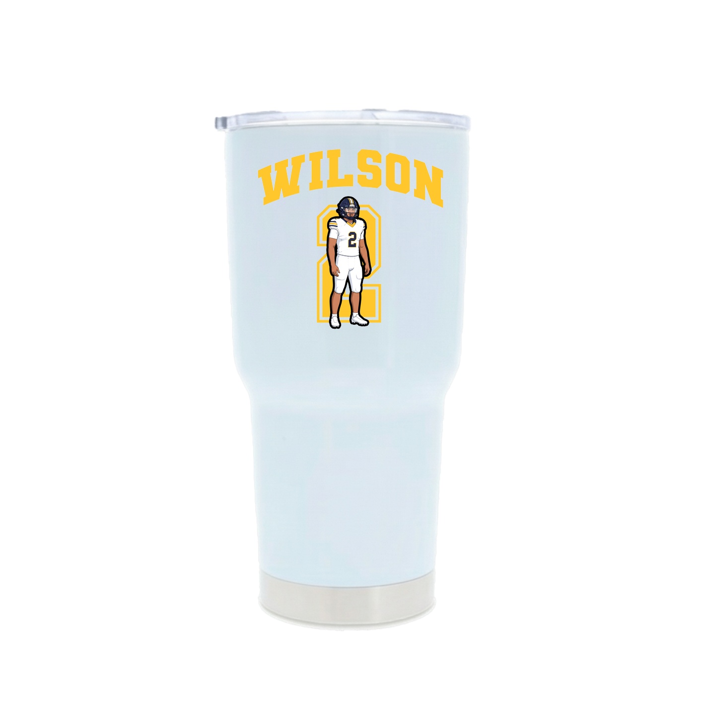 30oz Stainless Steel Tumbler — Number in White