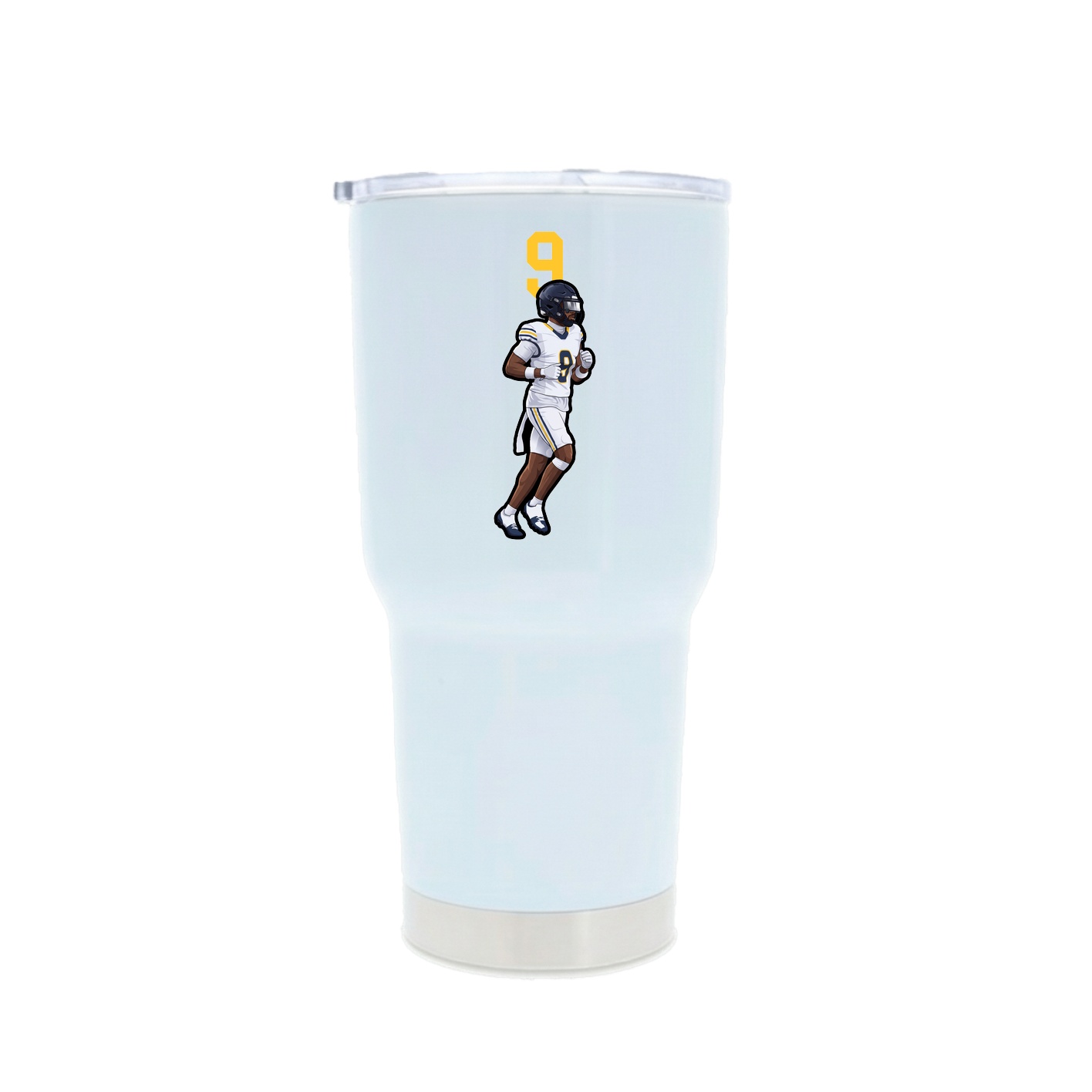 30oz Stainless Steel Tumbler — Number Top in White