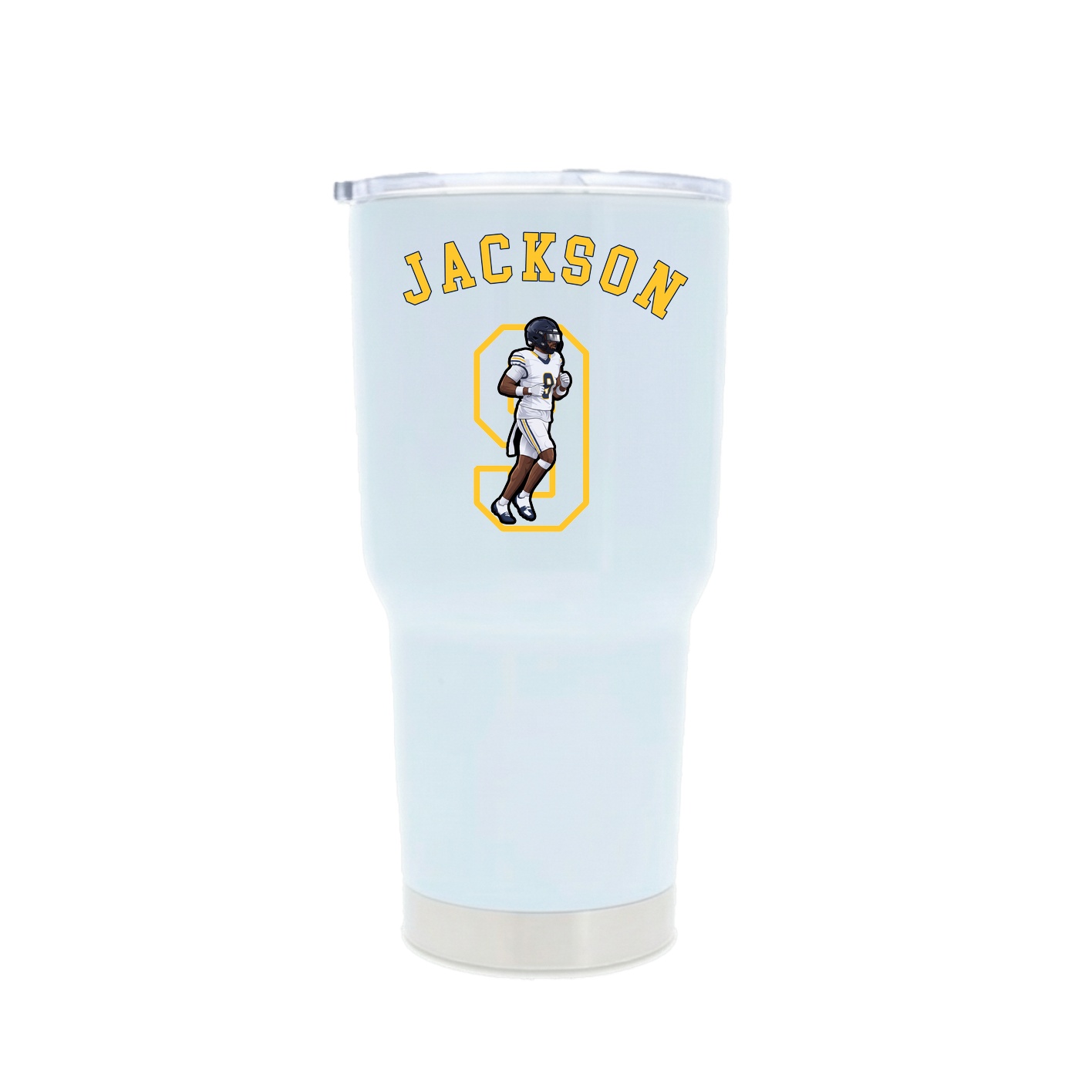 30oz Stainless Steel Tumbler — Shirsey Arch in White