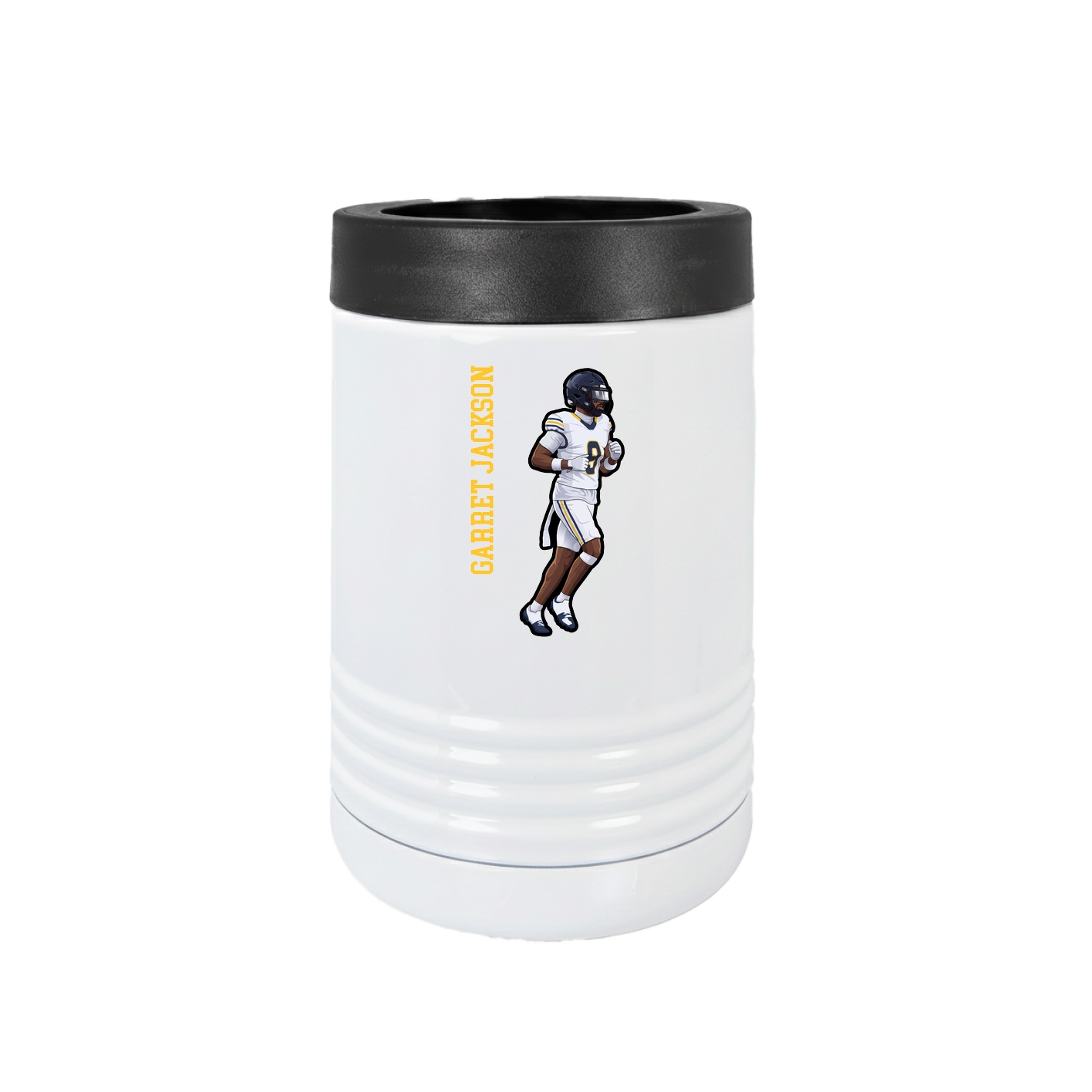 Beverage Holder — Name Vertical in White