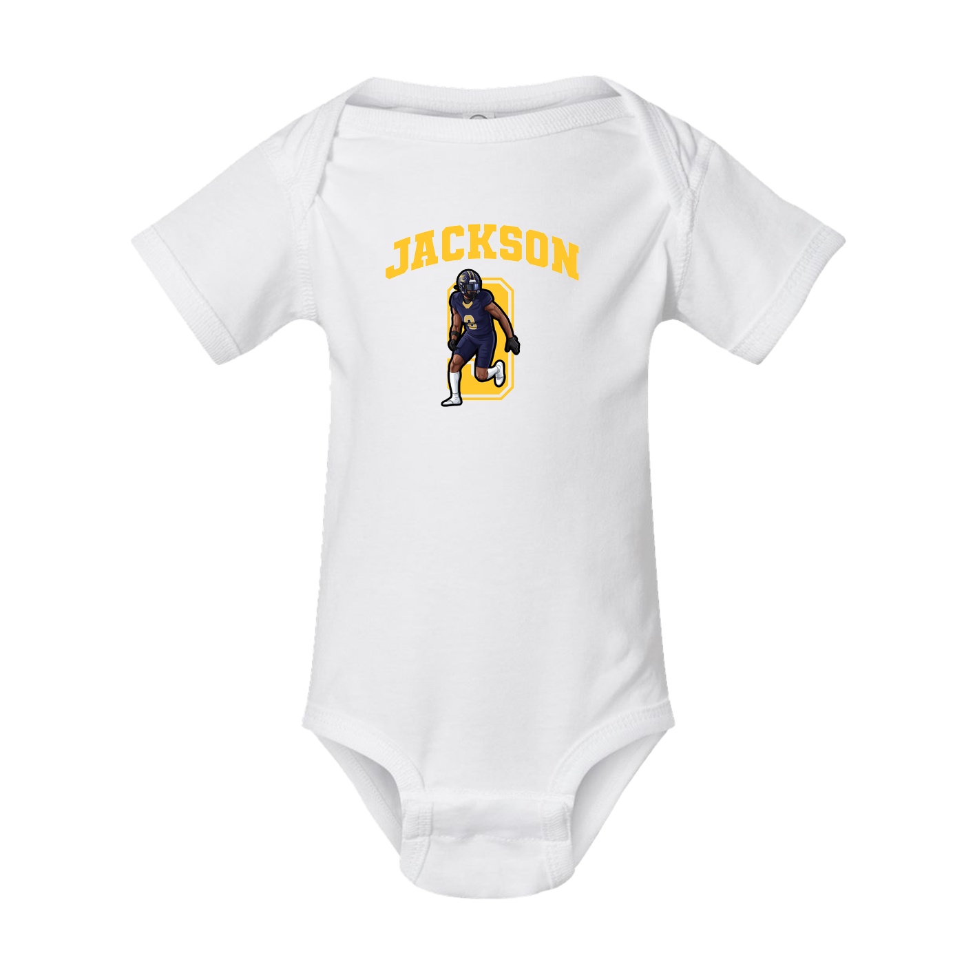 Baby Onesie — Number in White