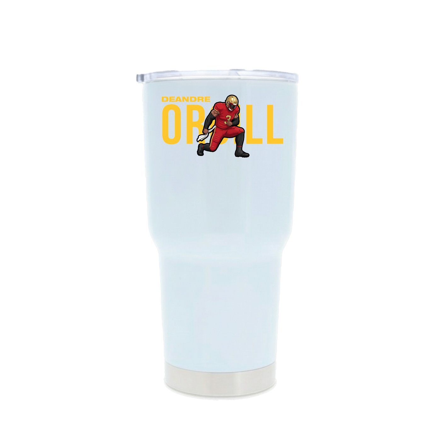 30oz Stainless Steel Tumbler — Player Name in White