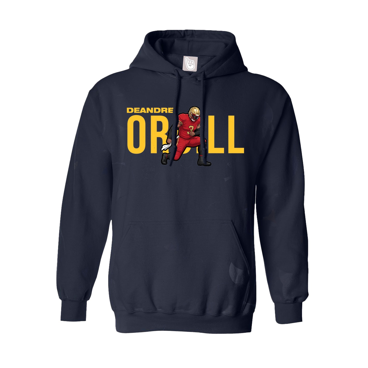 Hoodie — Player Name in Navy