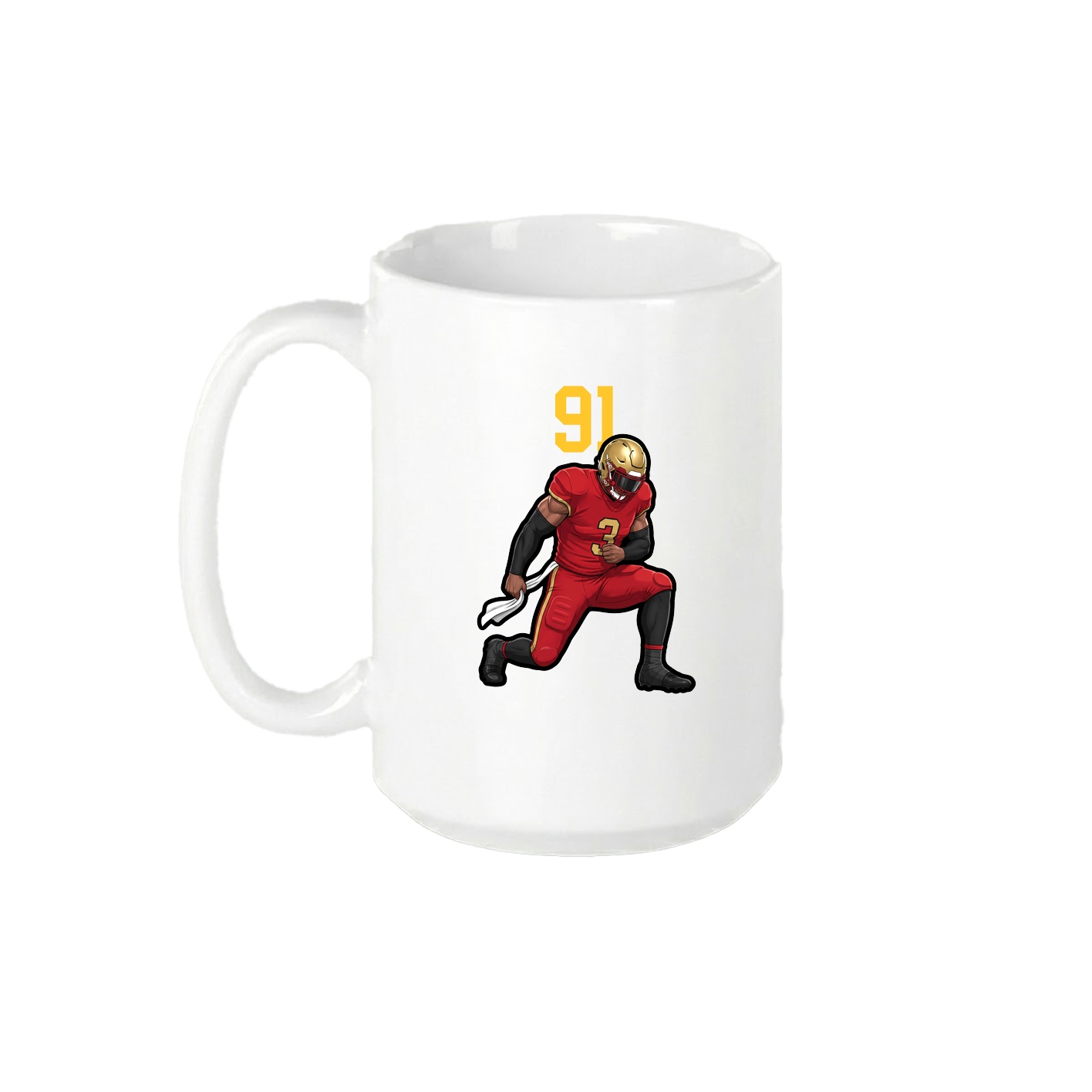 15oz Coffee Mug — Number Top in White