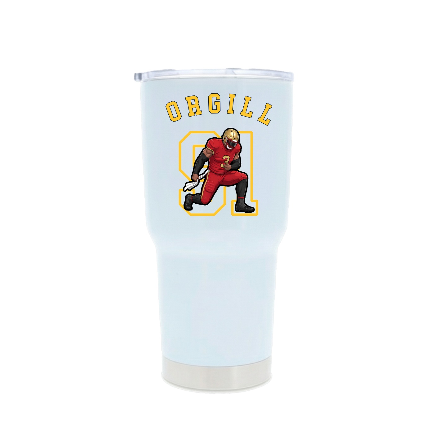 30oz Stainless Steel Tumbler — Shirsey Arch in White