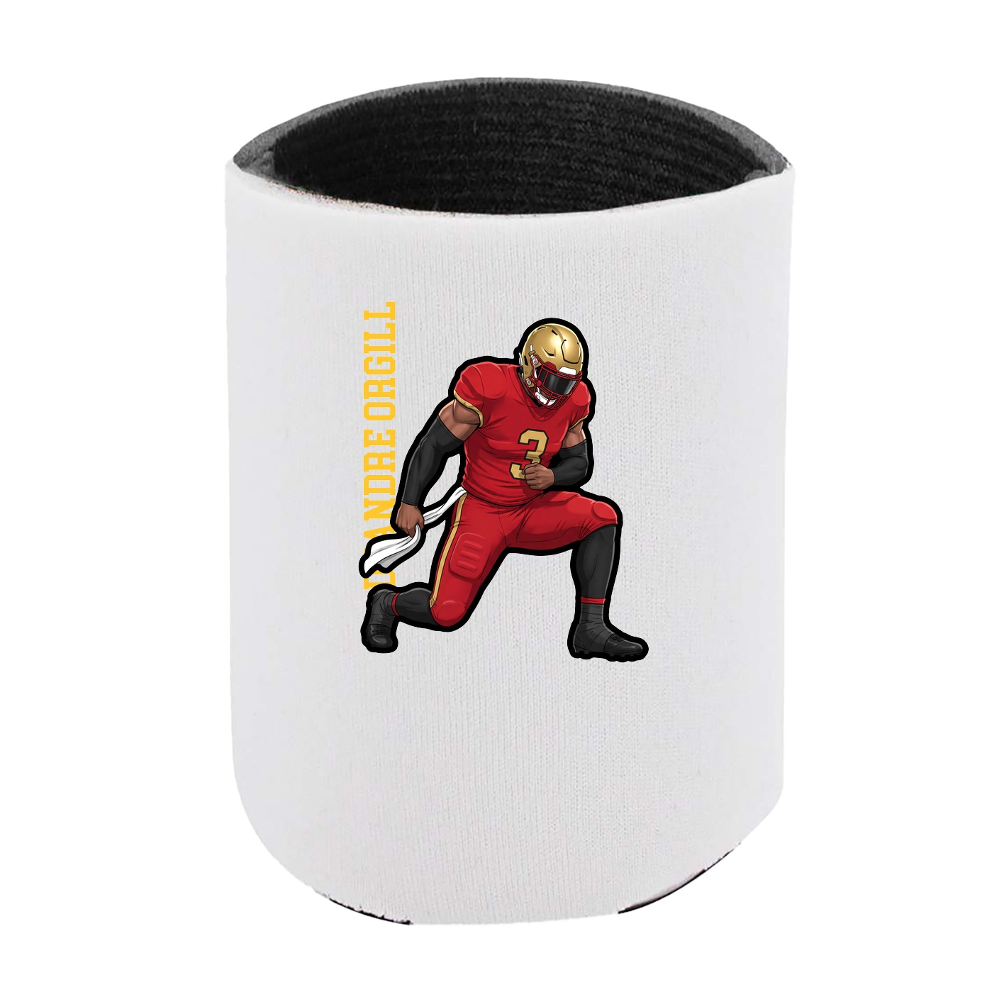 Can Holder — Name Vertical in White