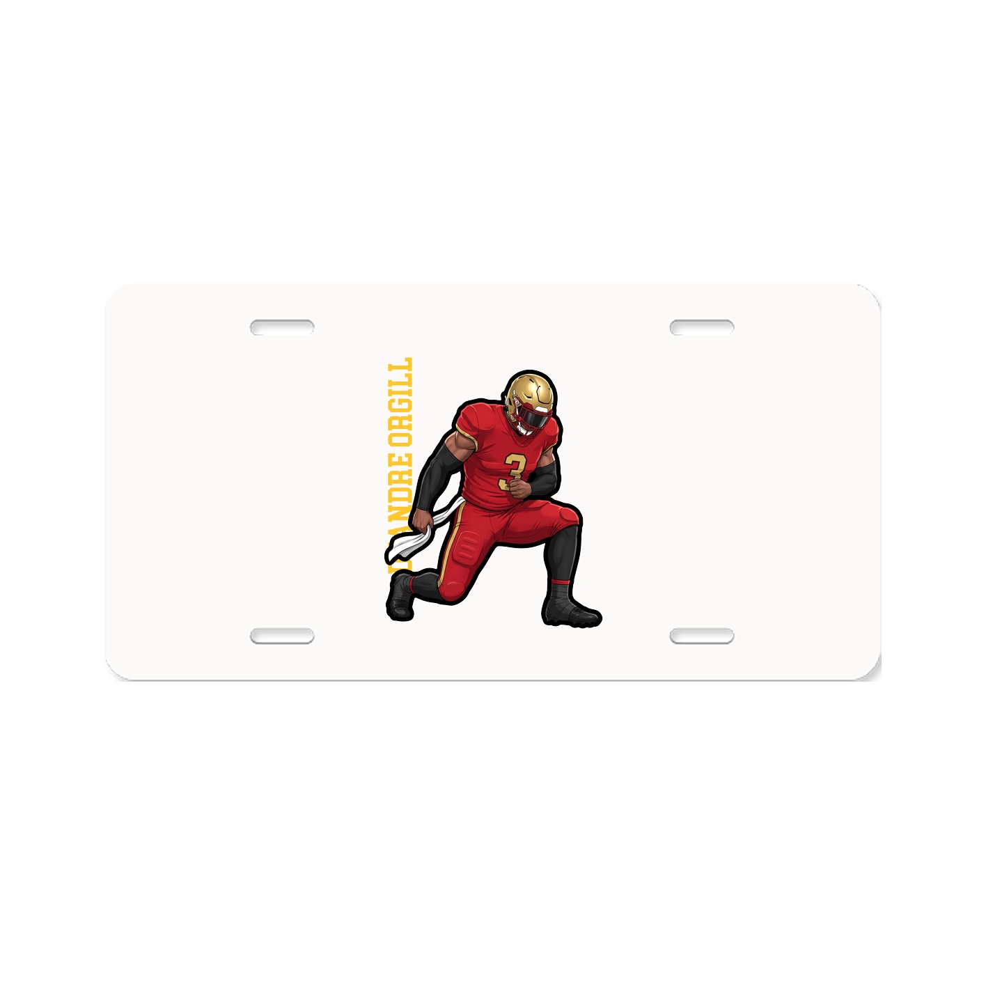 License Plate — Name Vertical in Classic