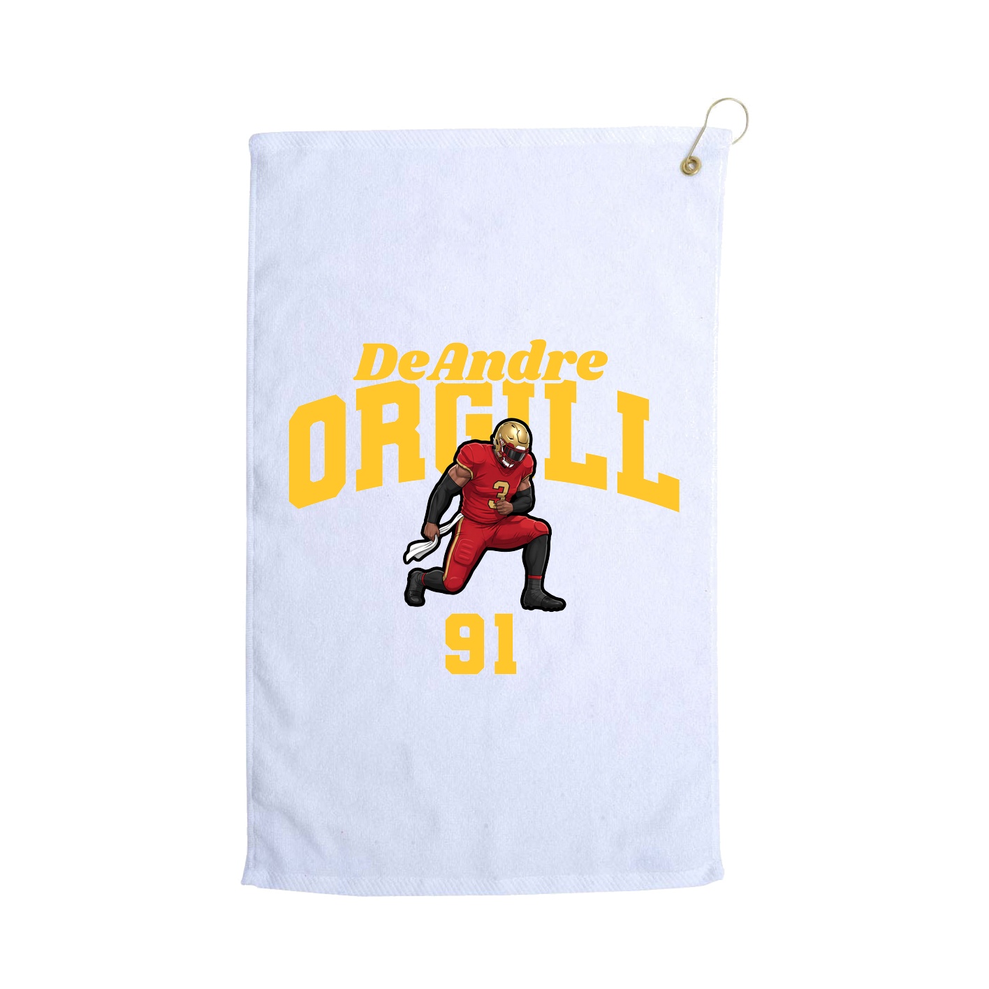 Golf Towel — Signature Arch in White