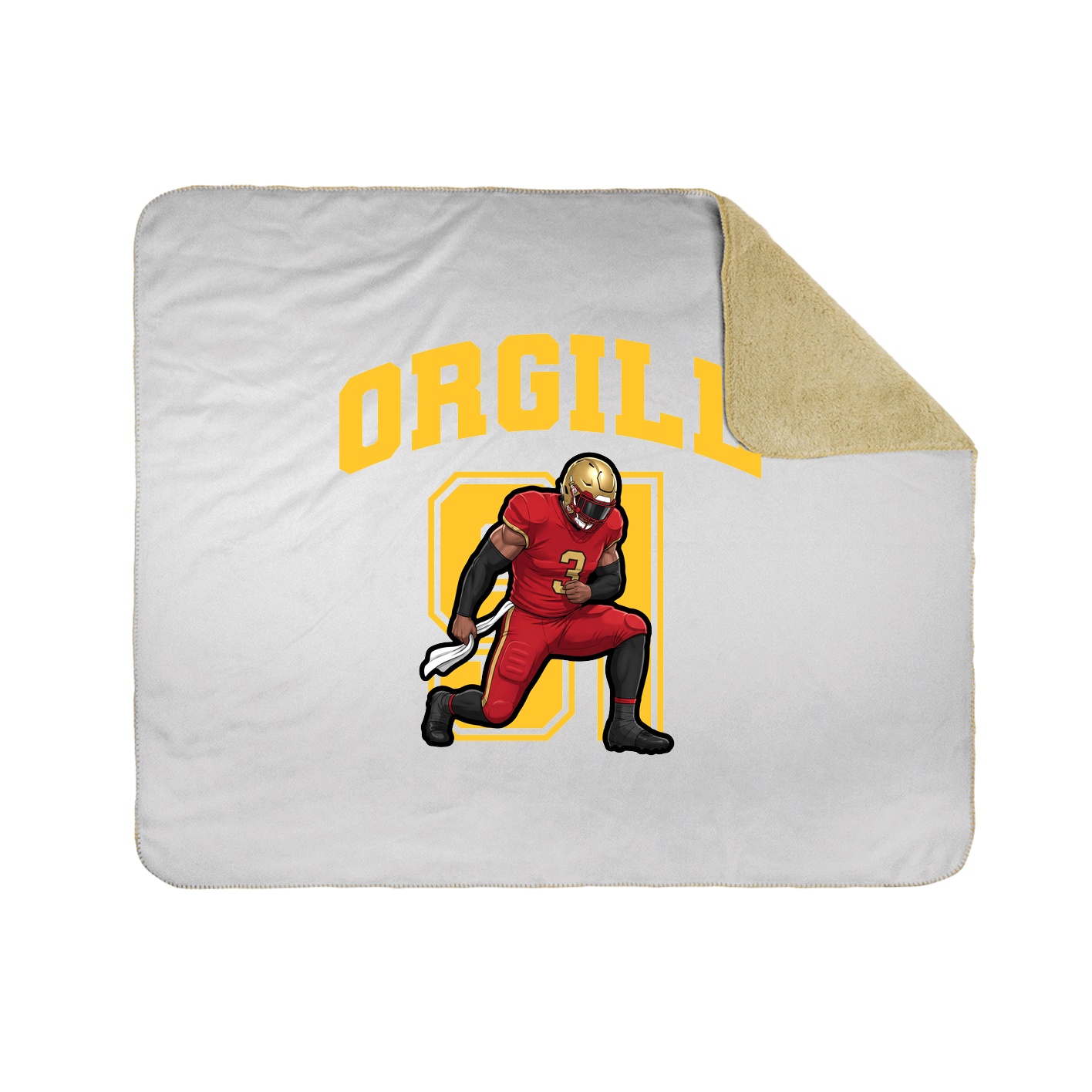 Throw Blanket — Number in White