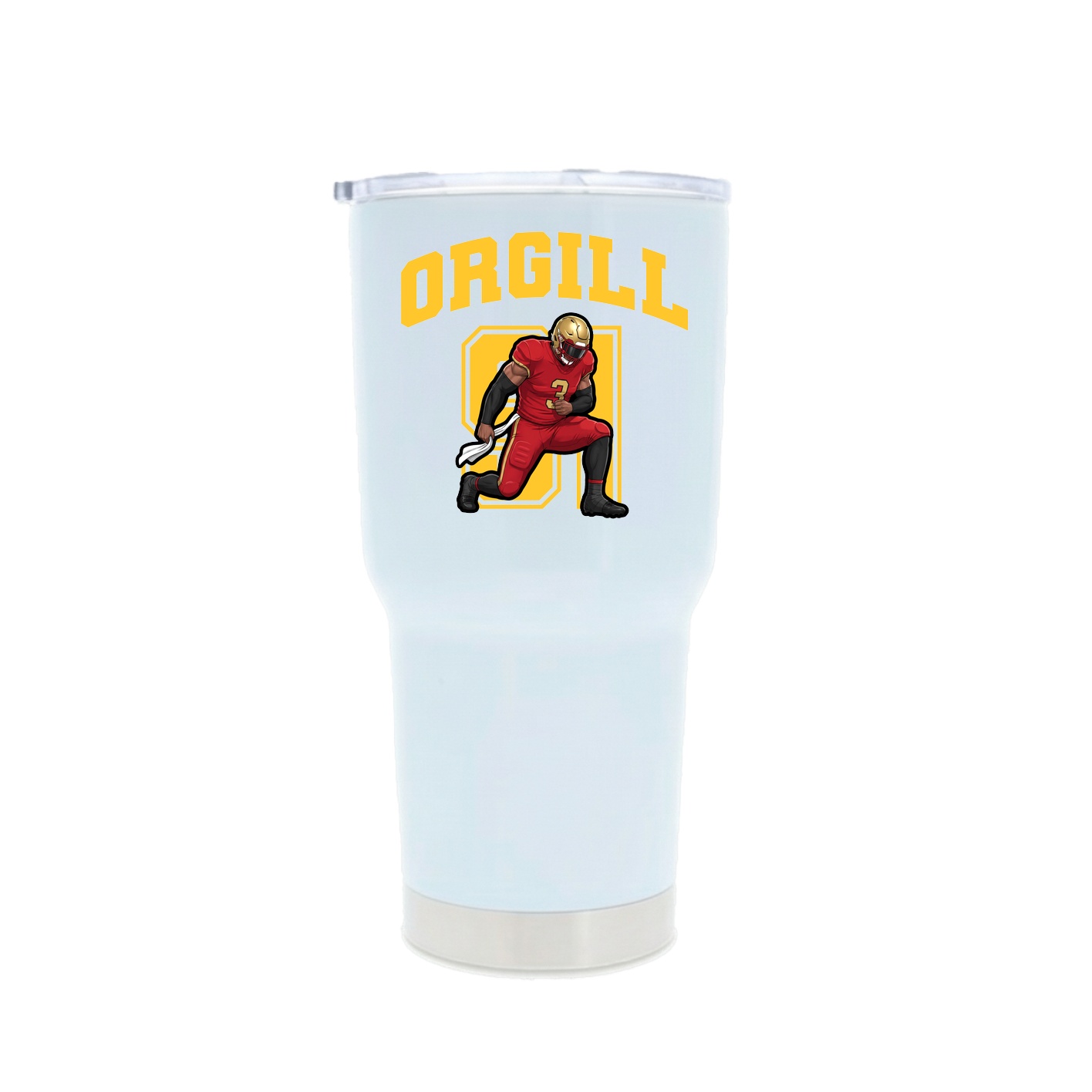 30oz Stainless Steel Tumbler — Number in White