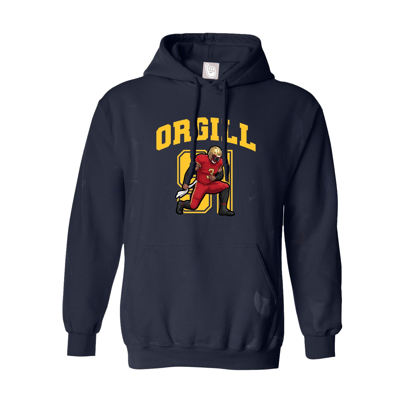 Hoodie — Number in Navy