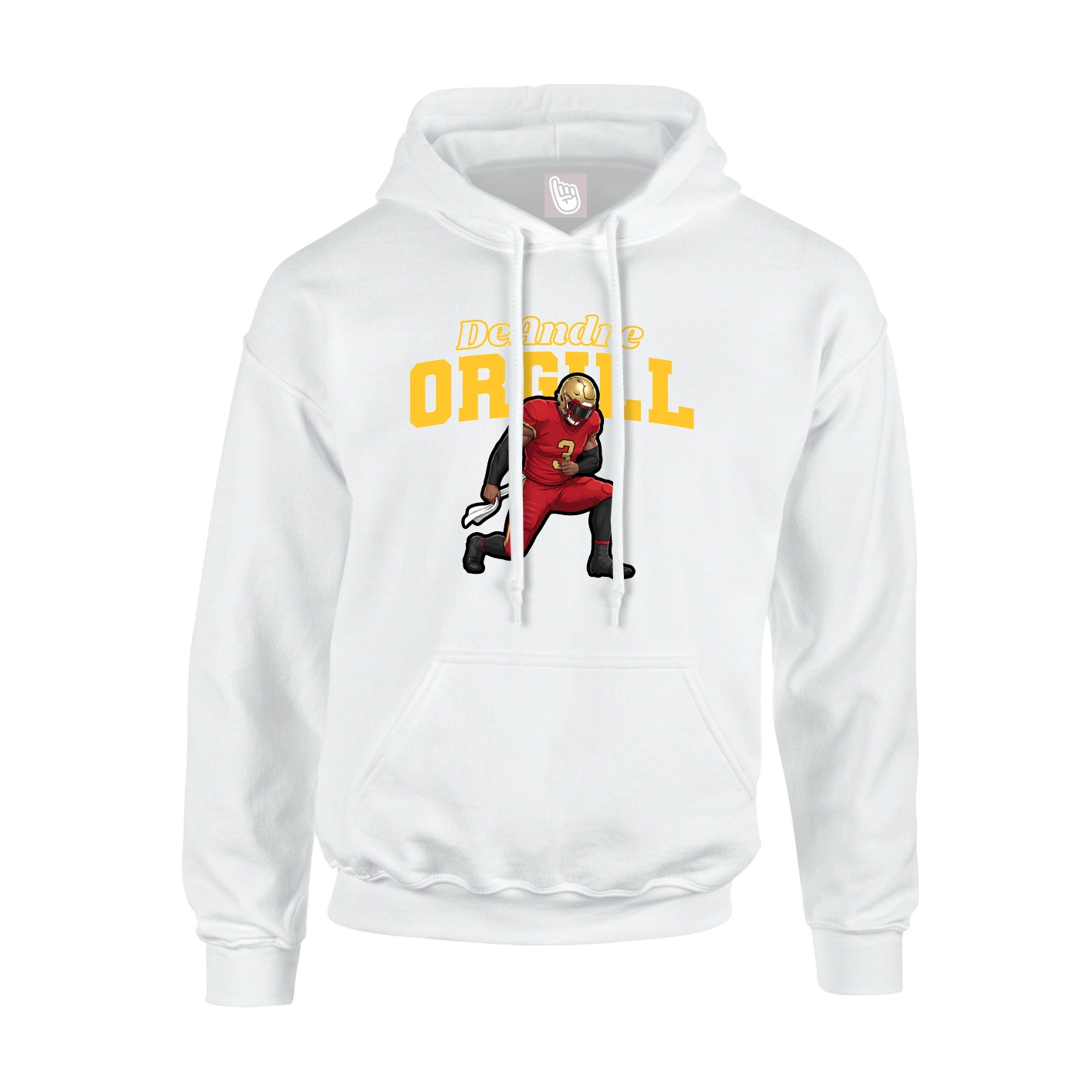 Hoodie — Name Arch in White
