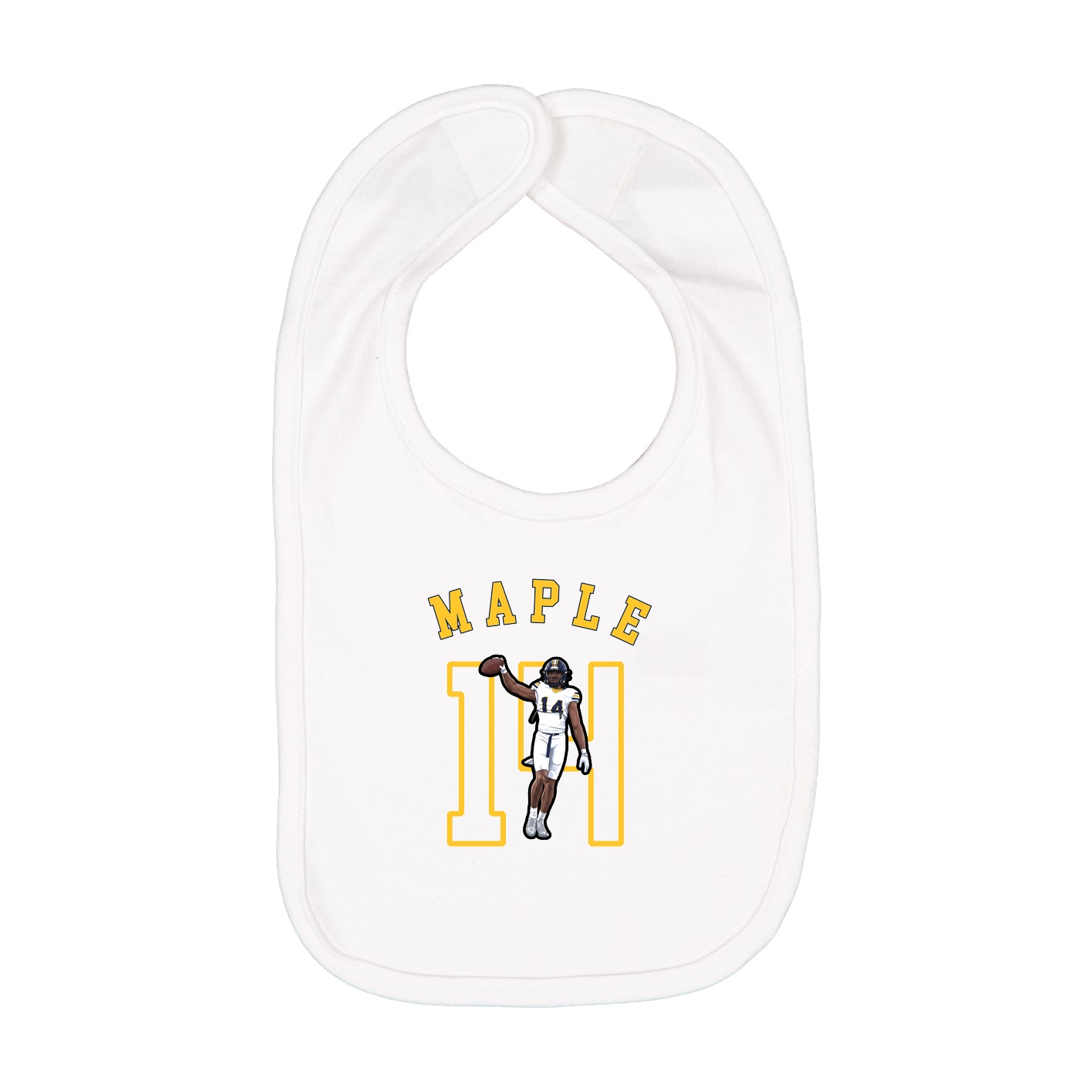 Infant Bib — Shirsey Arch in White