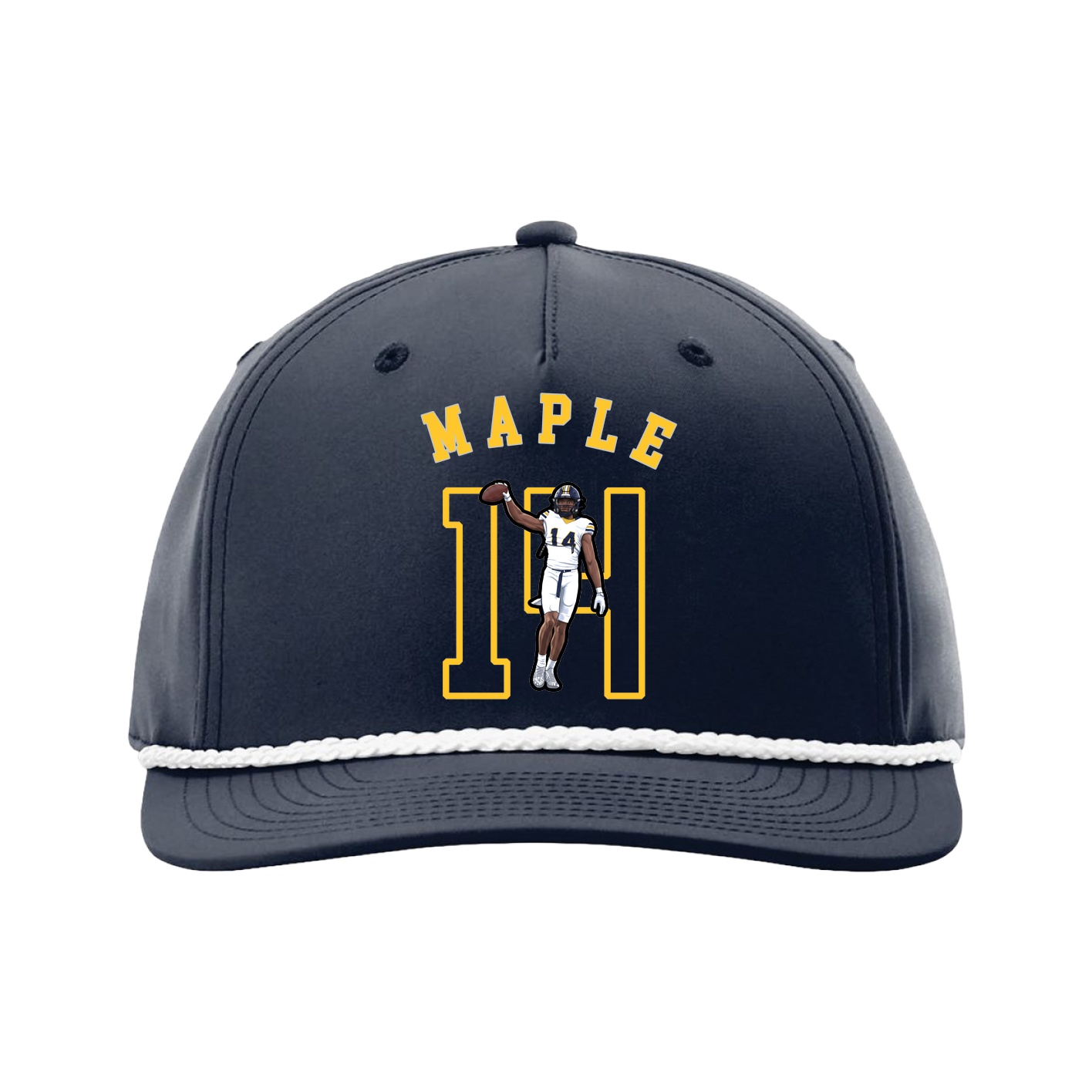 Five-Panel Classic Rope Cap — Shirsey Arch in Navy