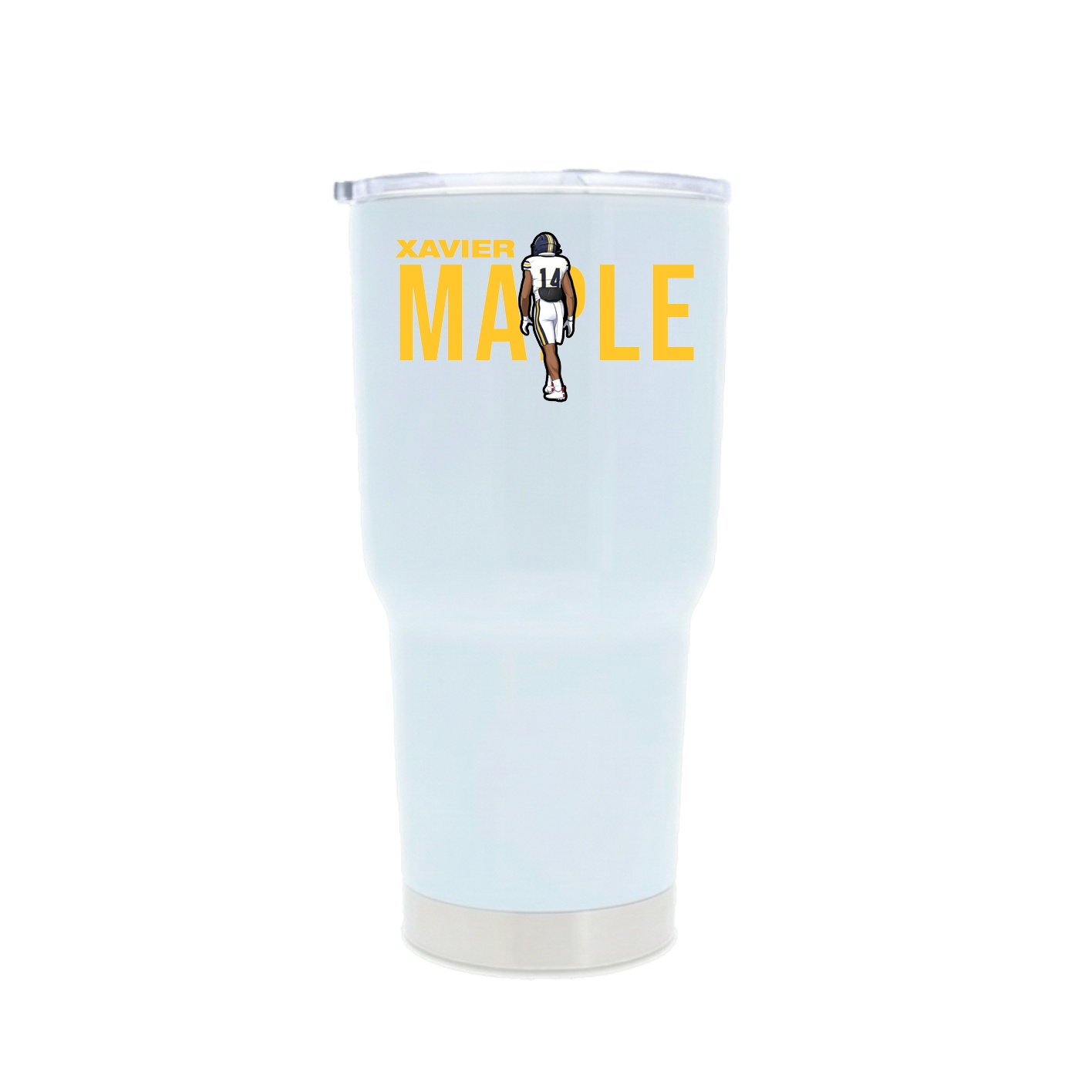 30oz Stainless Steel Tumbler — Player Name in White