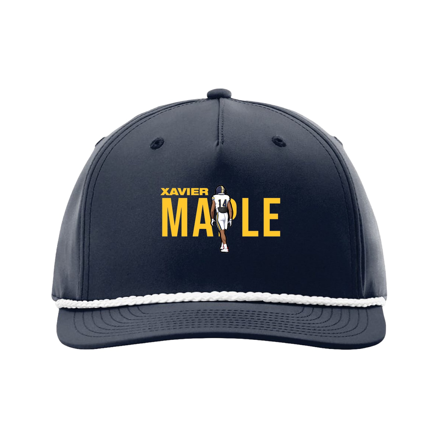 Five-Panel Classic Rope Cap — Player Name in Navy