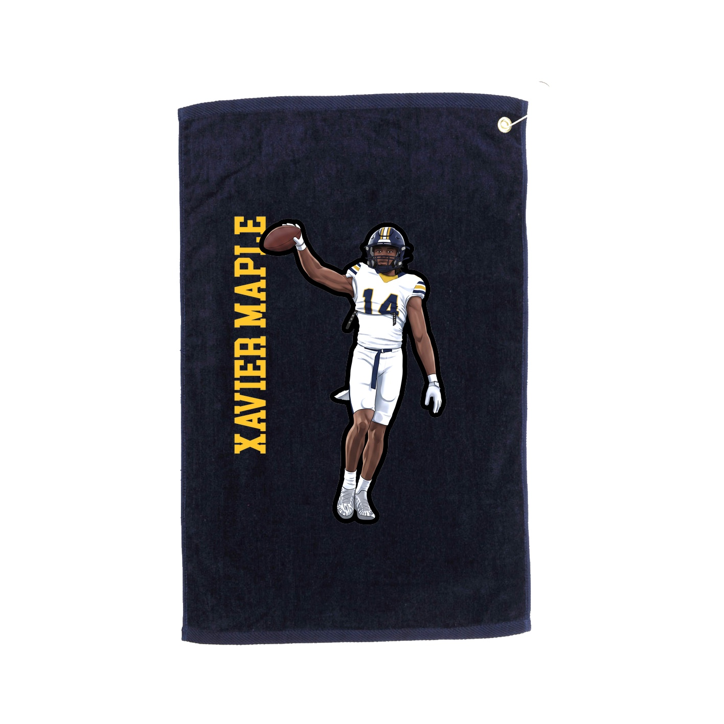 Golf Towel — Name Vertical in Navy