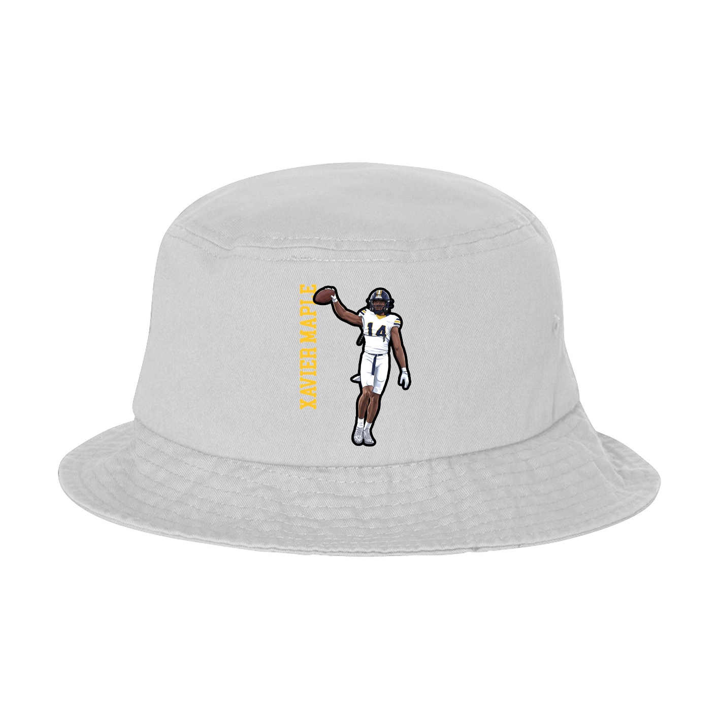 Bucket Cap — Name Vertical in White