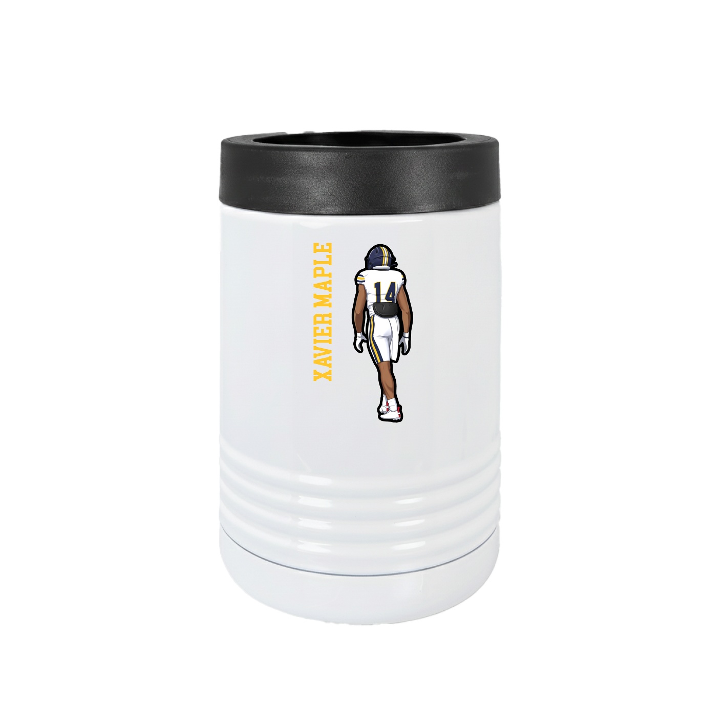 Beverage Holder — Name Vertical in White