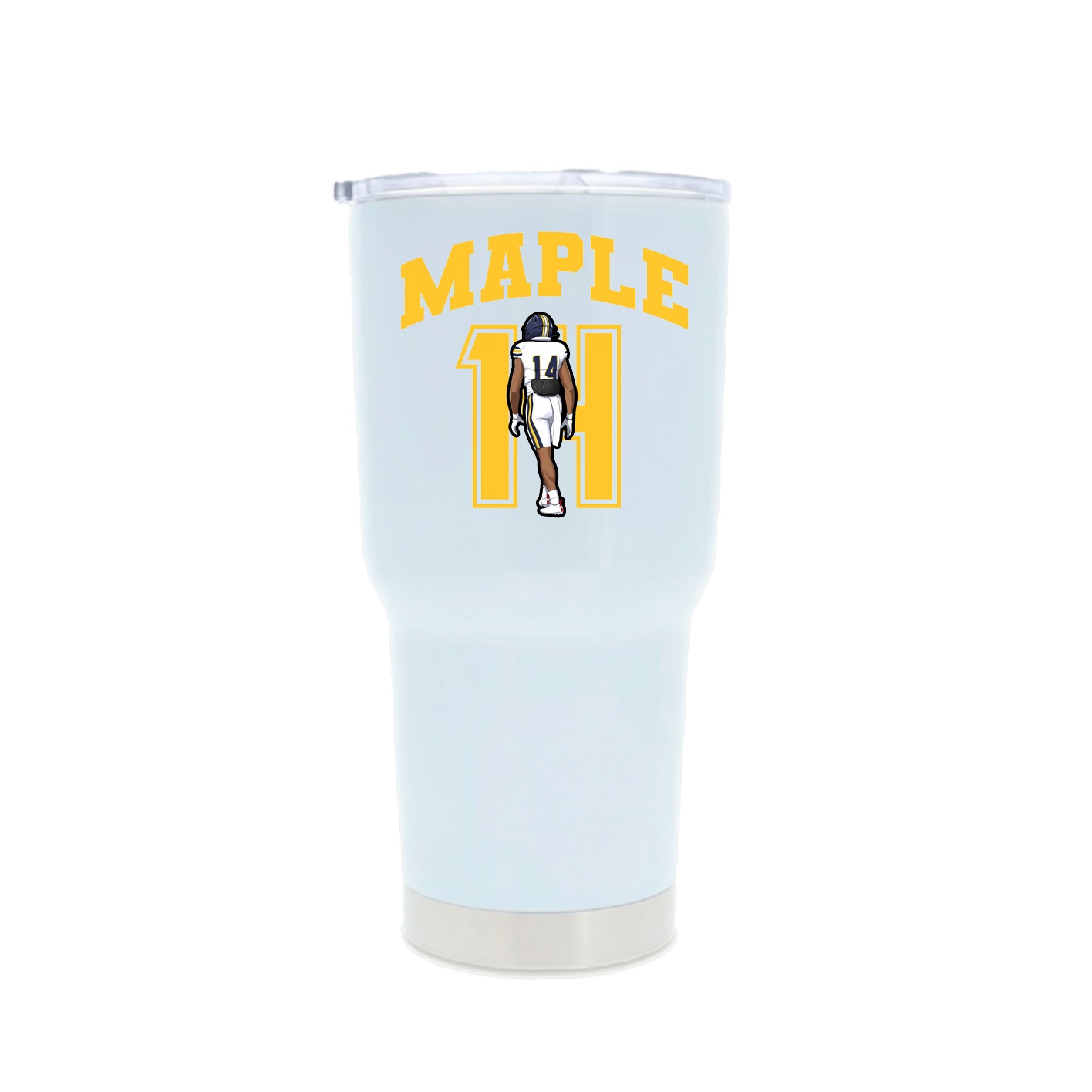 30oz Stainless Steel Tumbler — Number in White