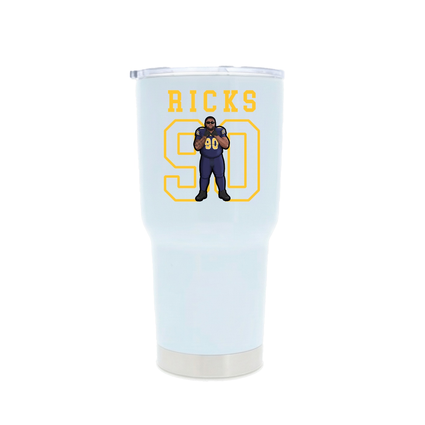30oz Stainless Steel Tumbler — Shirsey in White