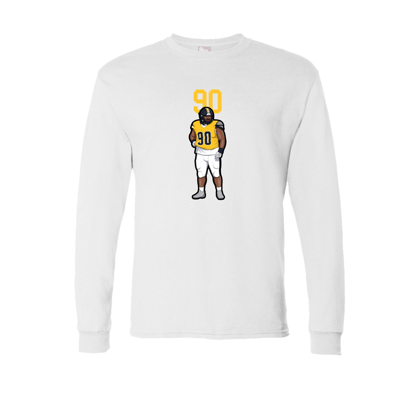Long Sleeve Tee — Number Top in White