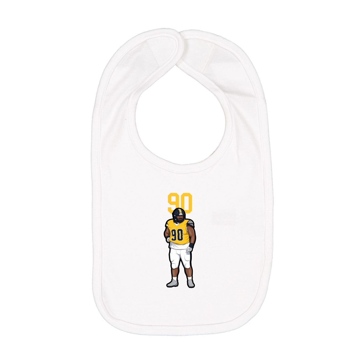 Infant Bib — Number Top in White