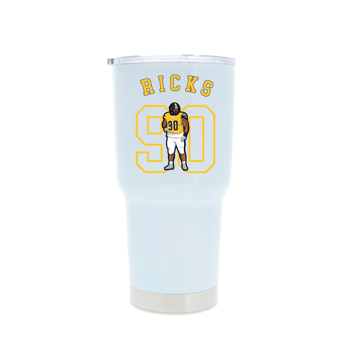 30oz Stainless Steel Tumbler — Shirsey Arch in White