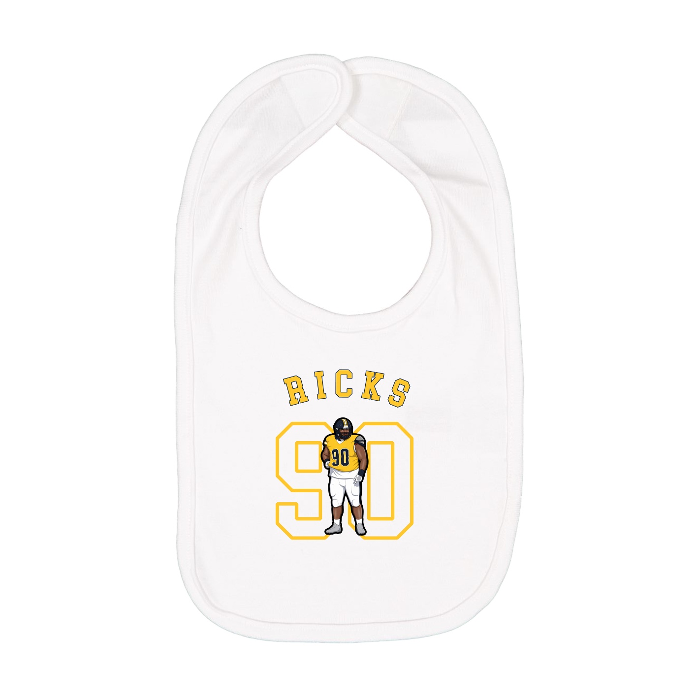 Infant Bib — Shirsey Arch in White