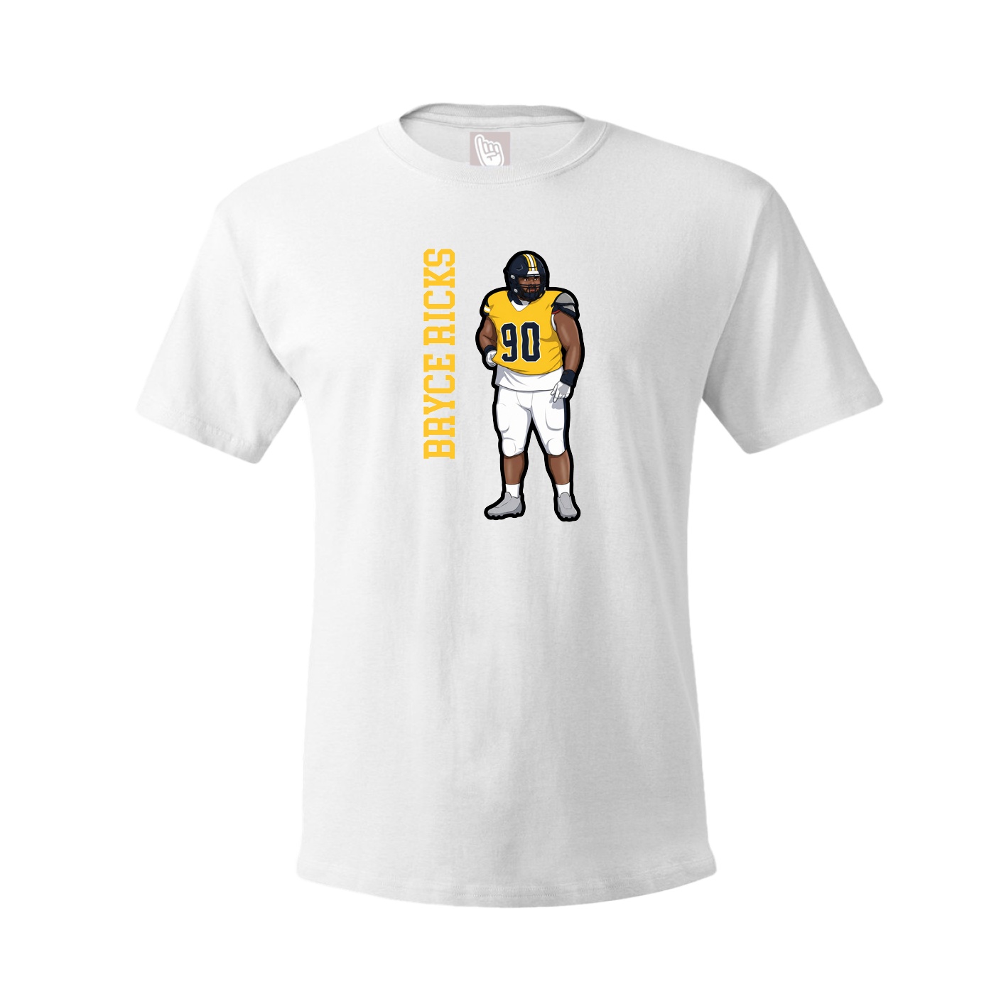 Tee — Name Vertical in White