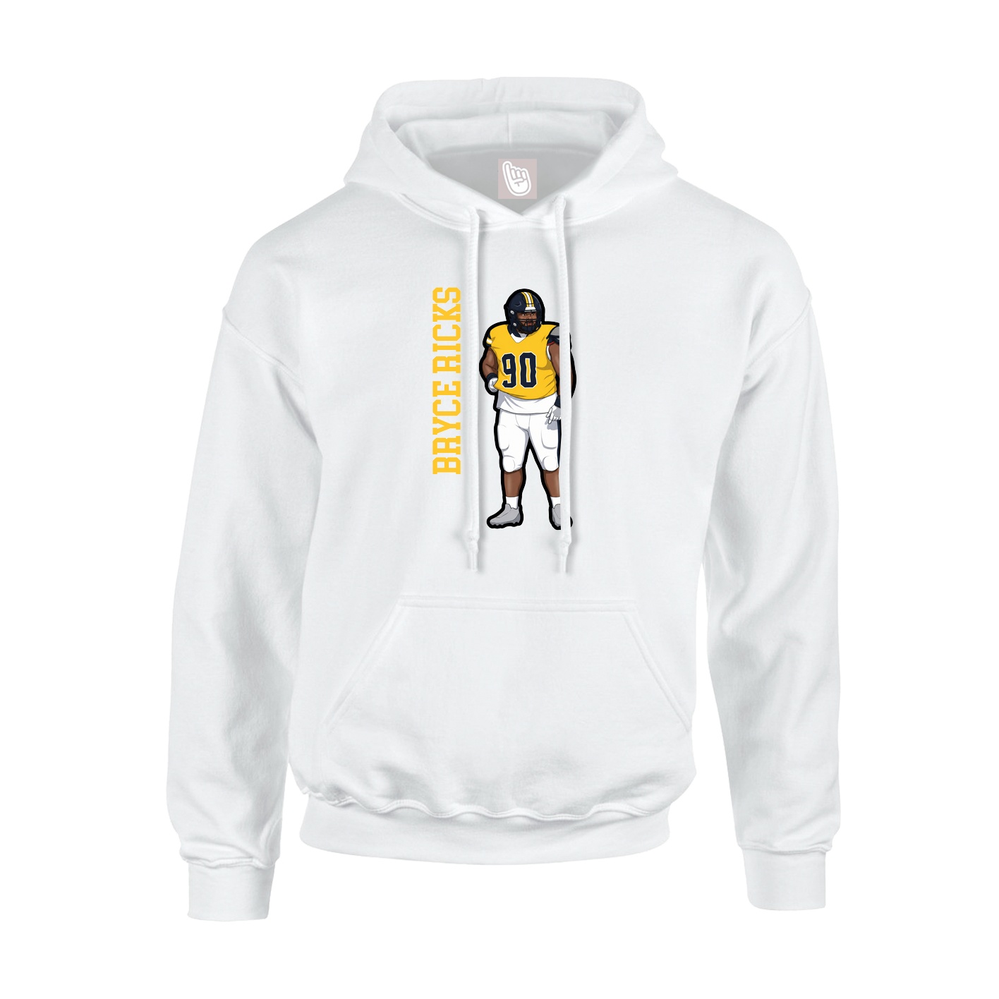Hoodie — Name Vertical in White