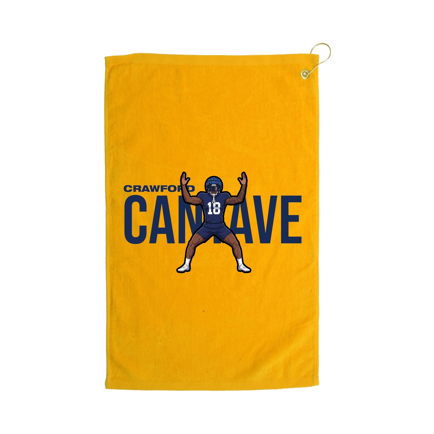 Golf Towel — Player Name in Gold