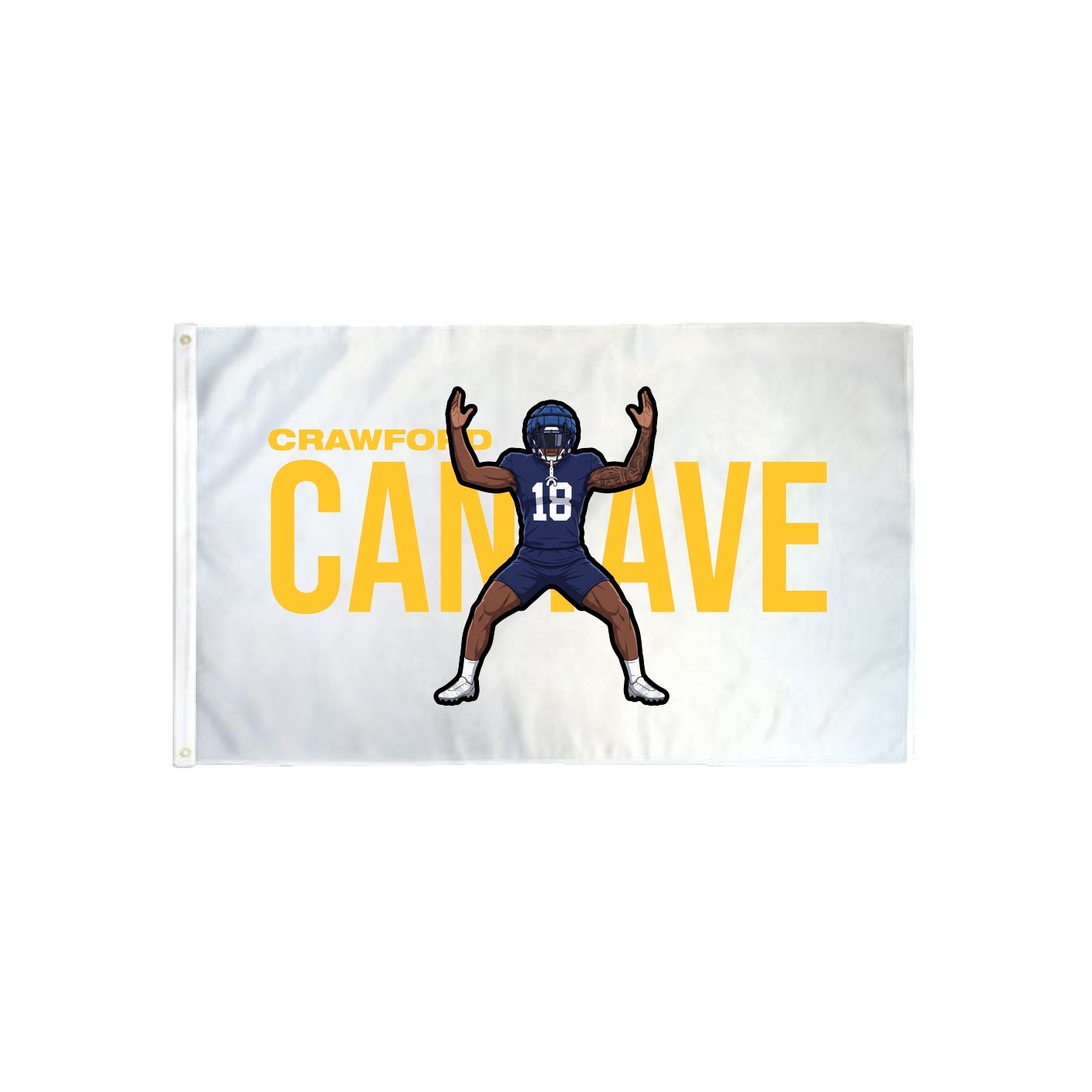 3x5 Flag — Player Name in Classic