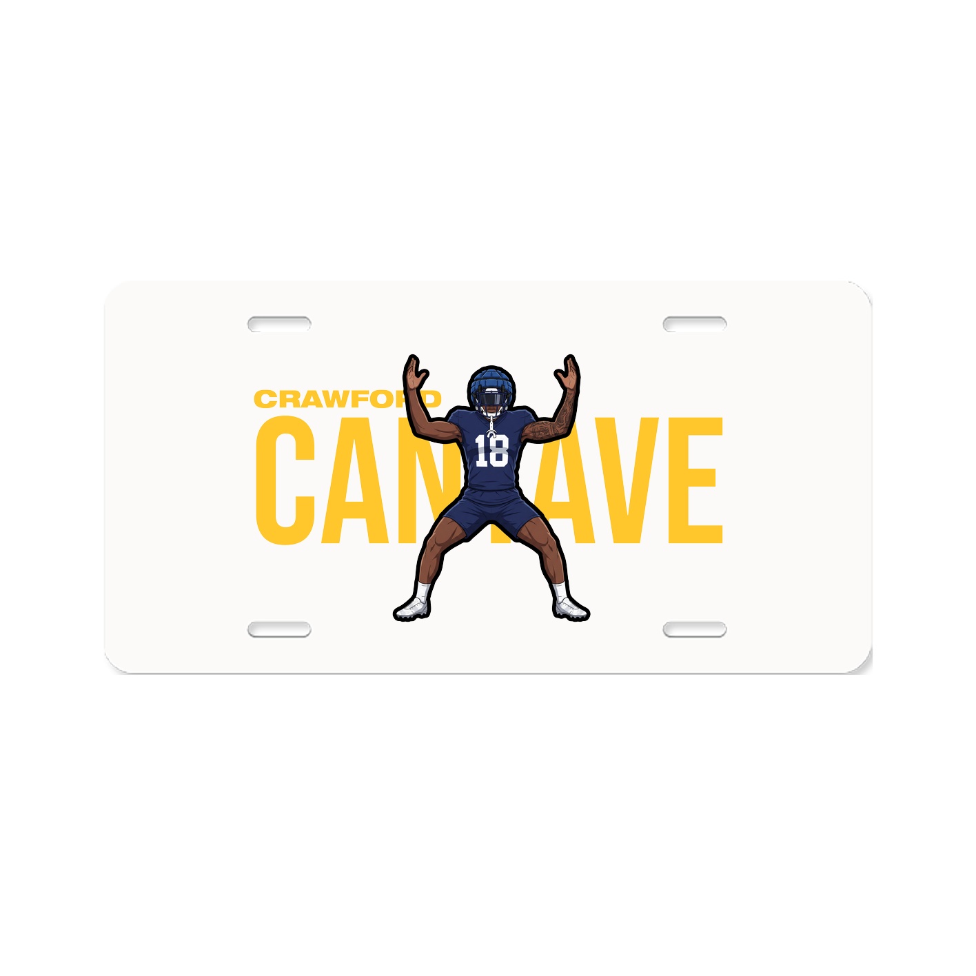 License Plate — Player Name in Classic
