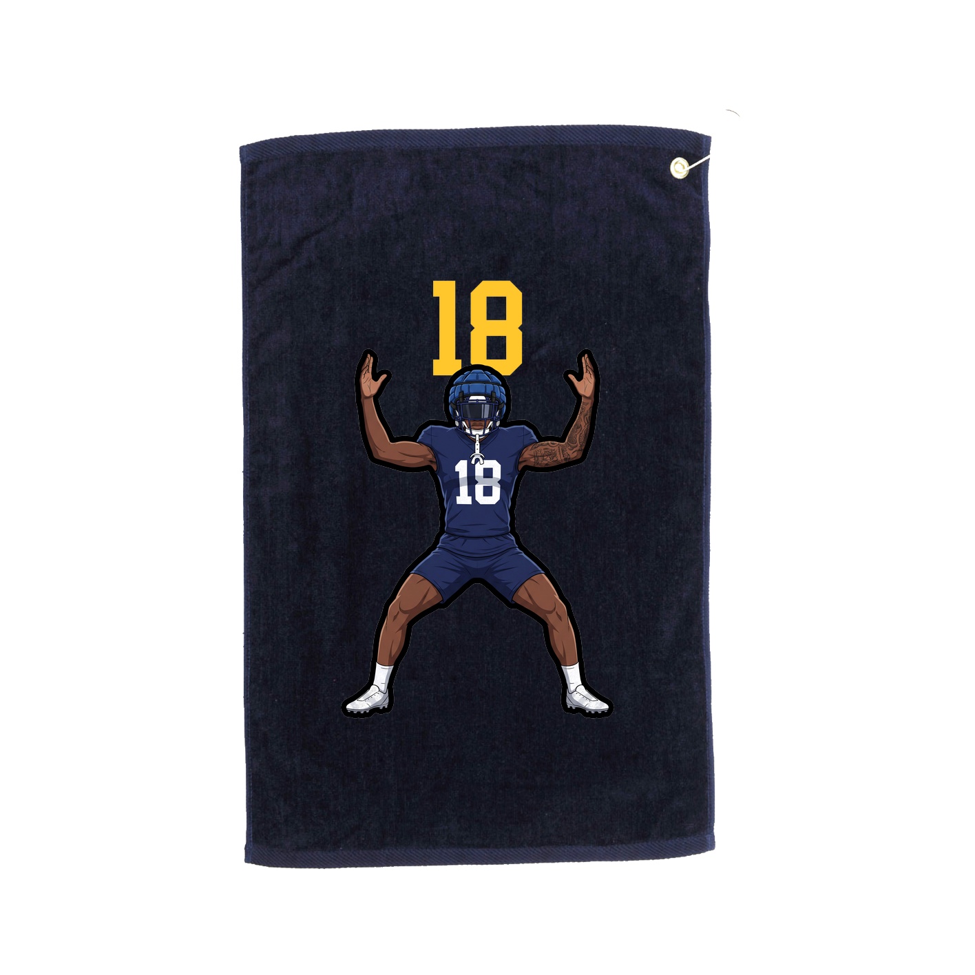 Golf Towel — Number Top in Navy