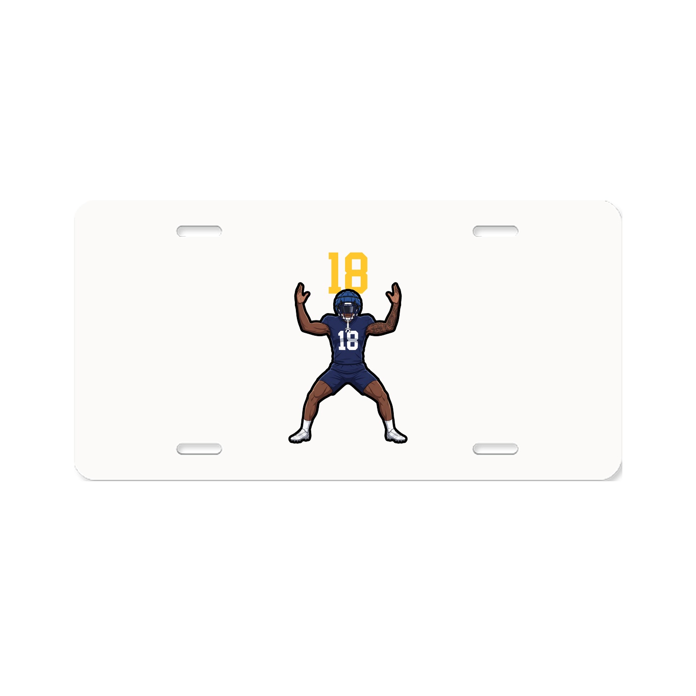 License Plate — Number Top in Classic